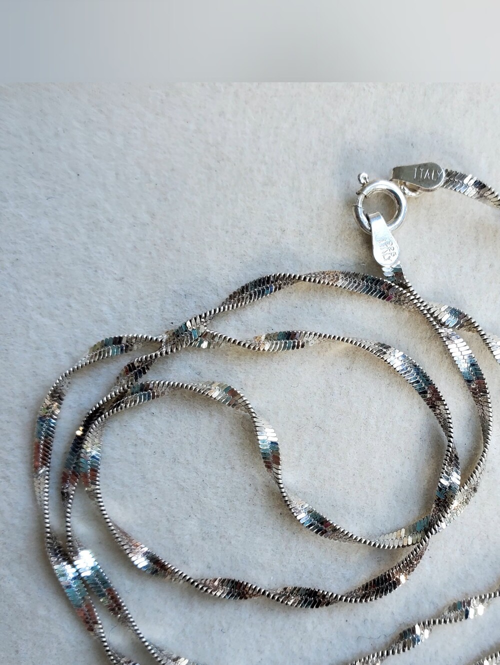 Italian Sterling Silver Twisted Chain Necklace - VIOR | 4.94 g | 49 cm | 19"
